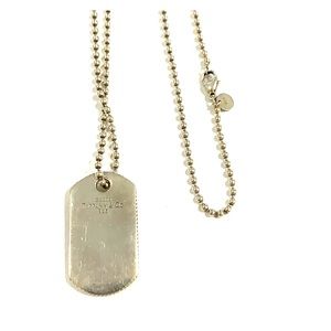 Tiffany & Co dog tag necklace